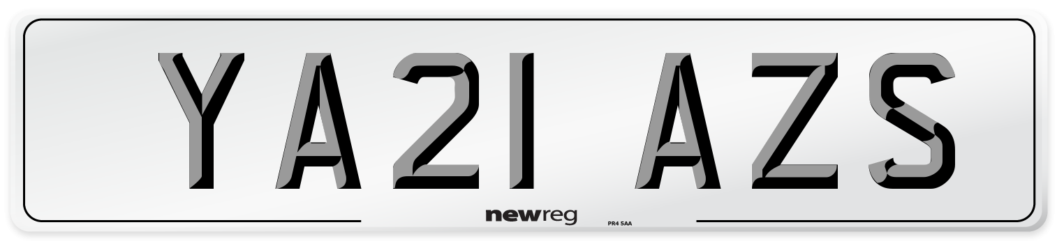 YA21 AZS Number Plate from New Reg